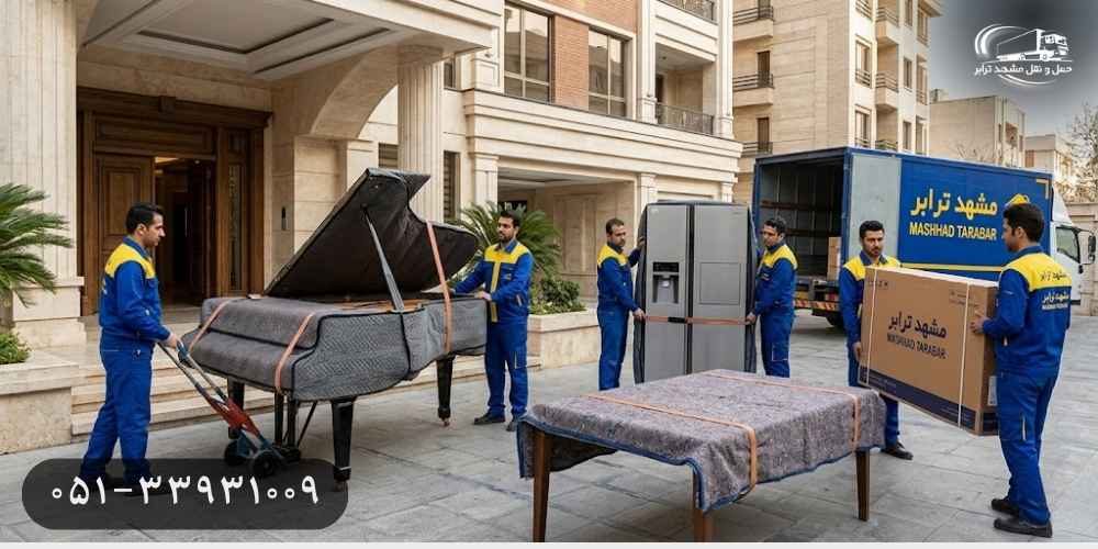 حمل ایمن یخچال ساید، پیانو، میز و TV بزرگ
