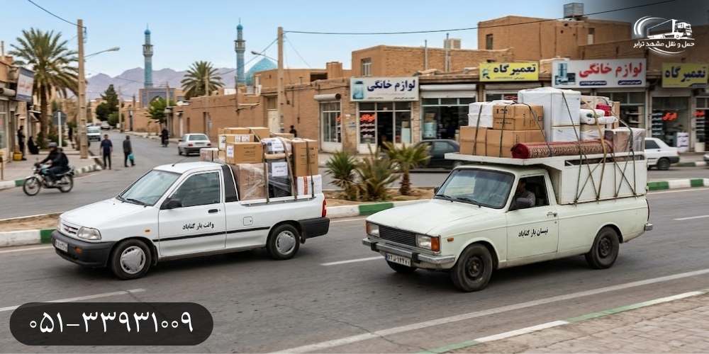 وانت بار و نیسان بار در گناباد